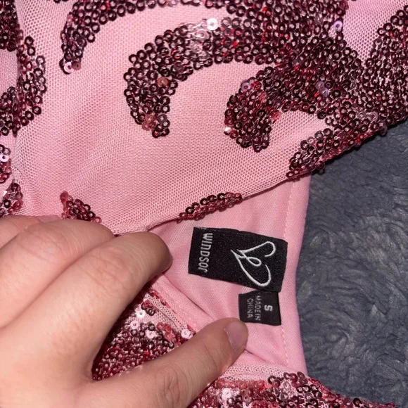 Windsor Mauve Sequin Mini Dress - Picture 3 of 3